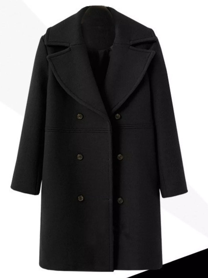 Double-Breasted Long Sleeve Coat