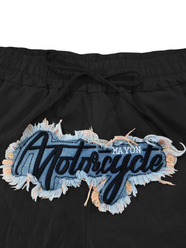 Men's Full Size Drawstring Letter Casual Pants Plus Size
