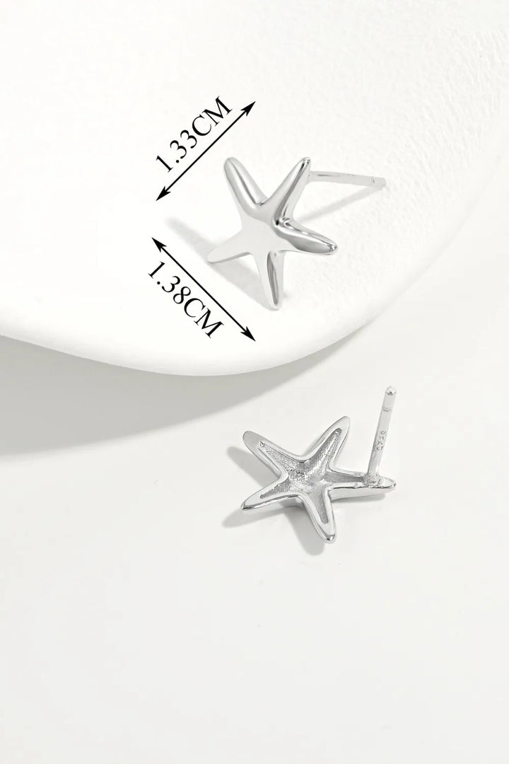 925 Sterling Silver Star Stud Earrings