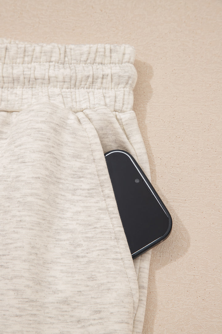 Light Grey Polo Tee Casual Pant Set