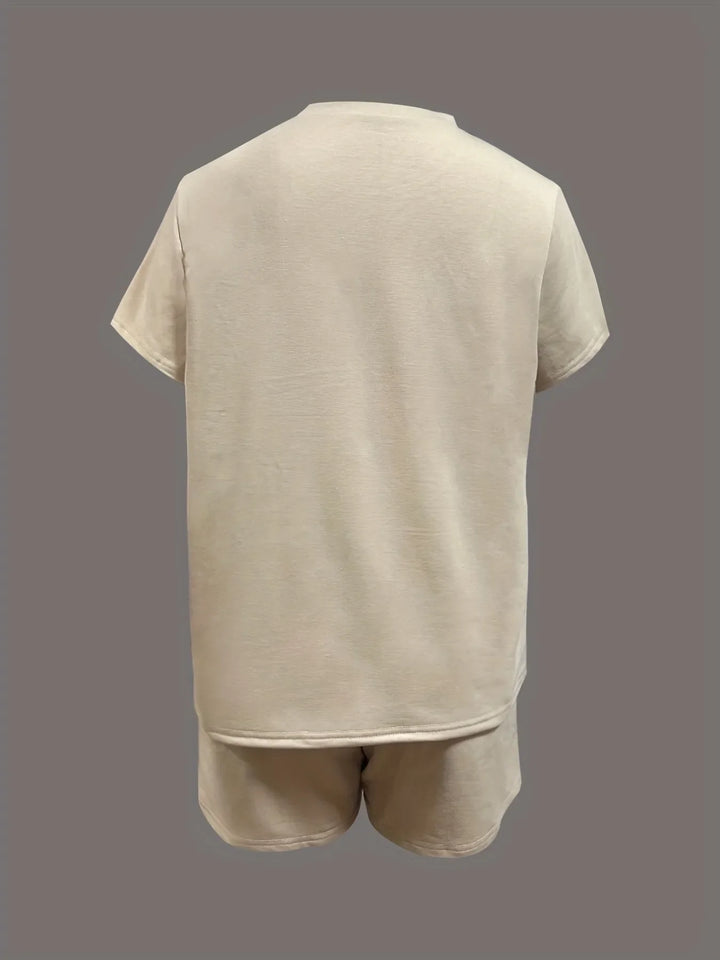 Daisy Short Sleeve Top and Shorts Two Piece Set