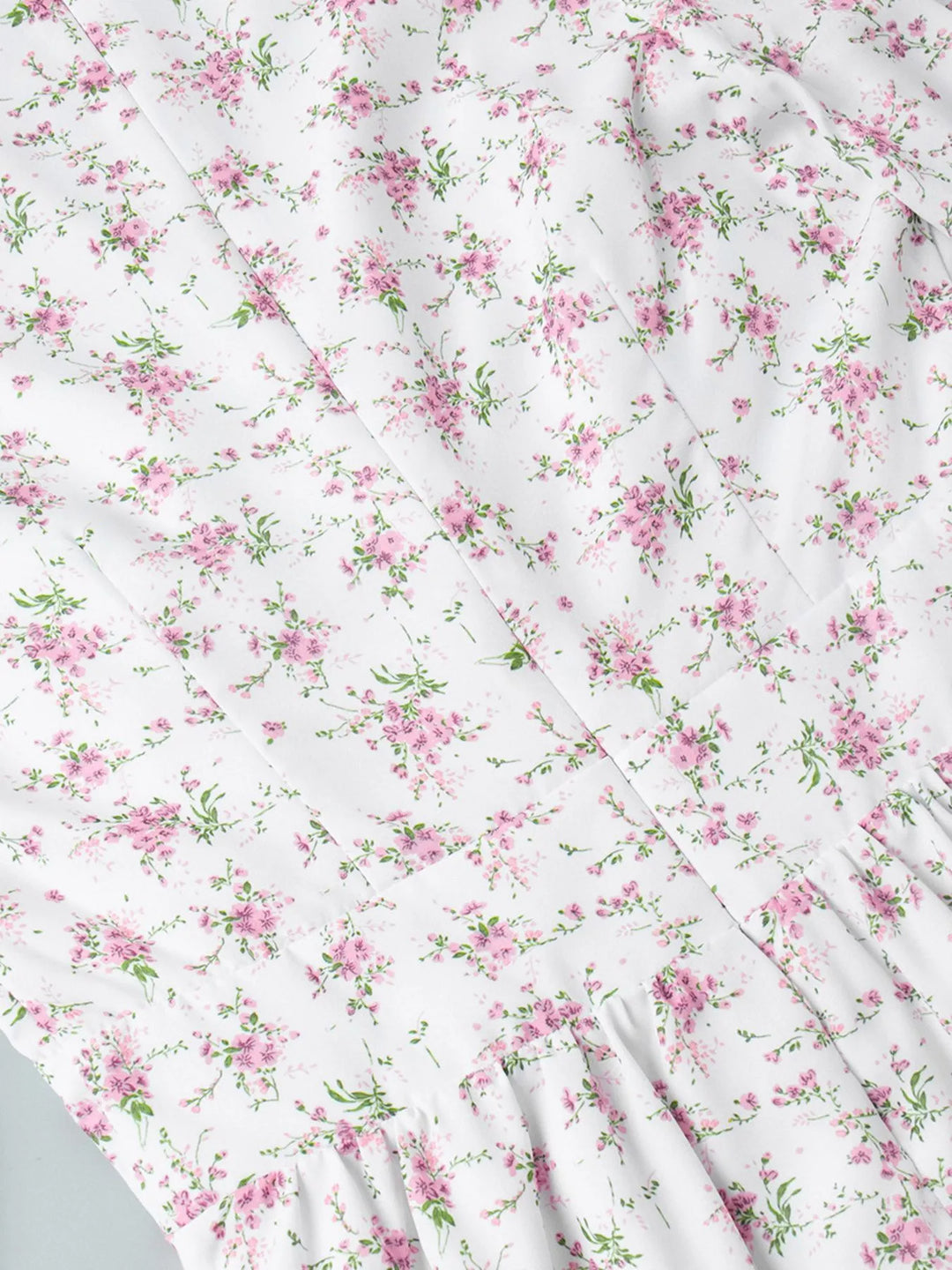 Floral Print Balloon Sleeve Dress