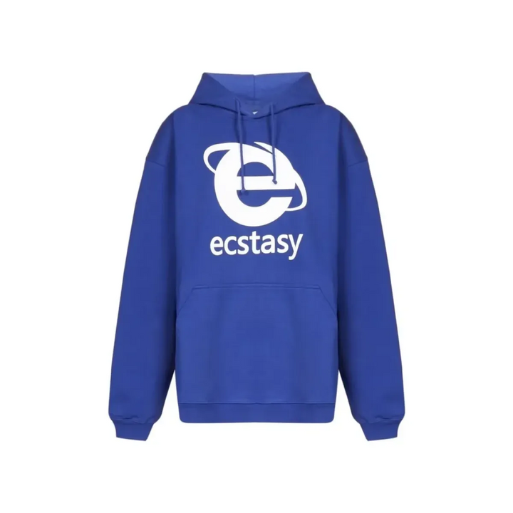Ecstasy Print Oversized Hoodie - Harajuku Streetwear Pullover for Men & Women