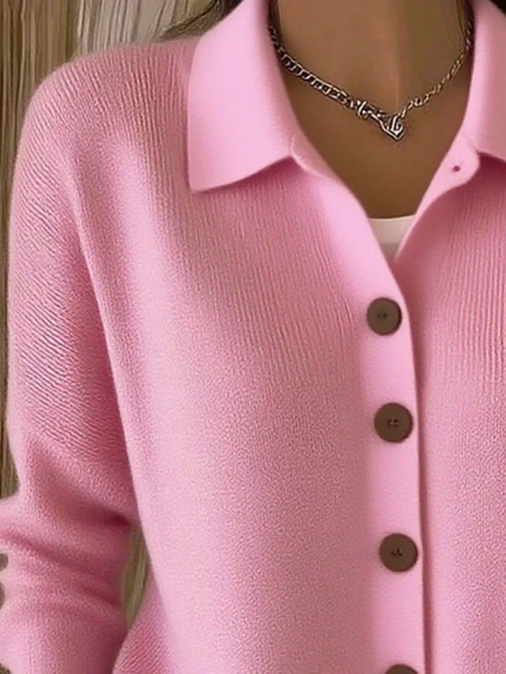 Full Size Button-Down Knit Cardigan Plus Size