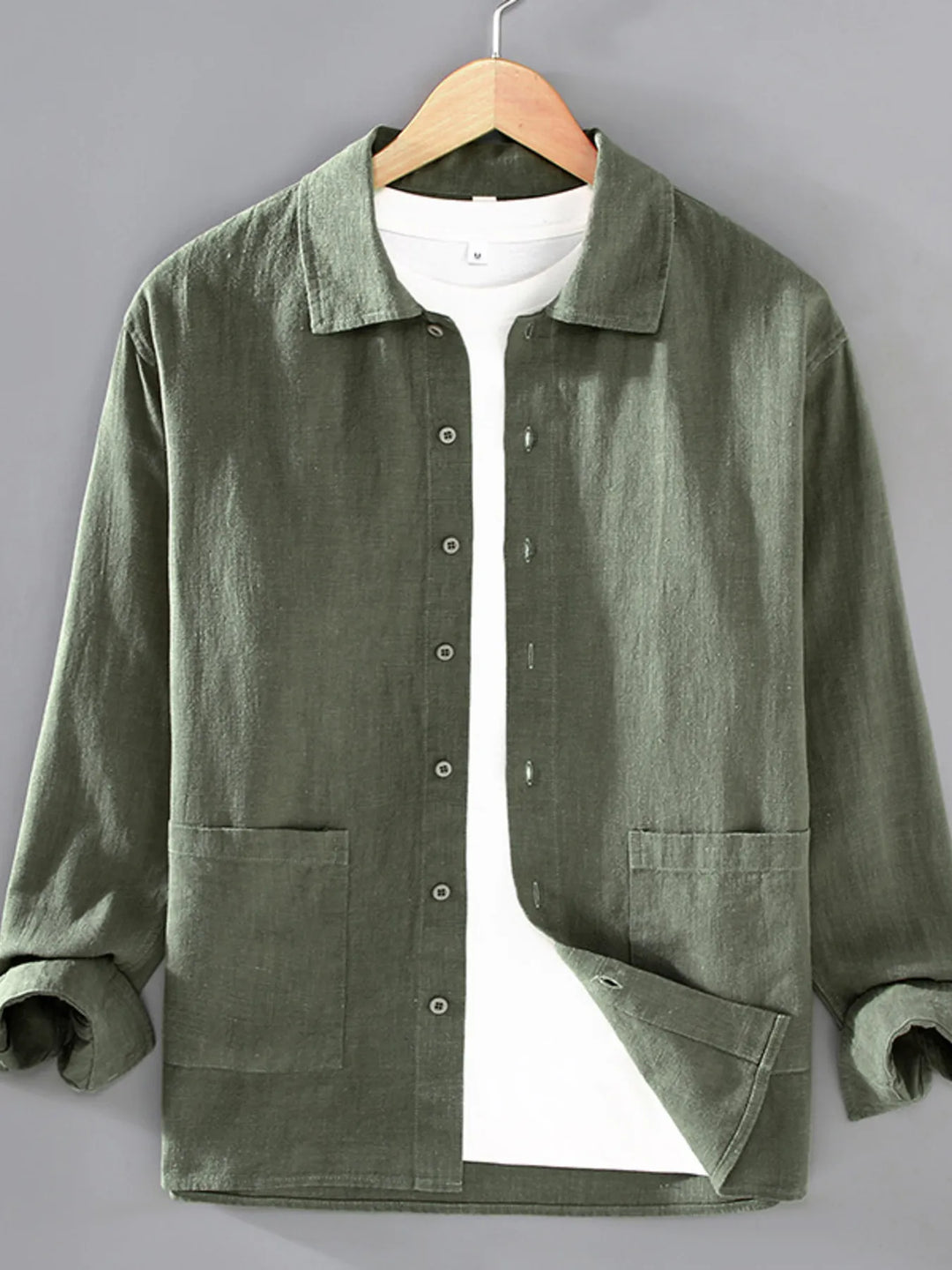Men's Plus Size Button Up Long Sleeve Shirt