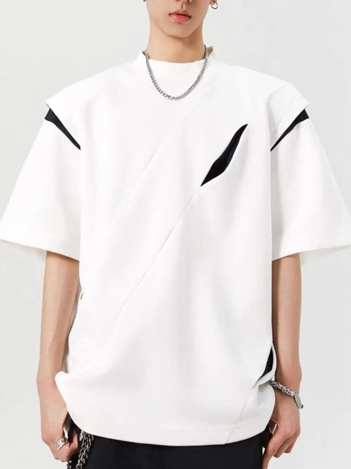 Men's Full Size Oversized Streetwear Short Sleeve T-Shirt Plus Size