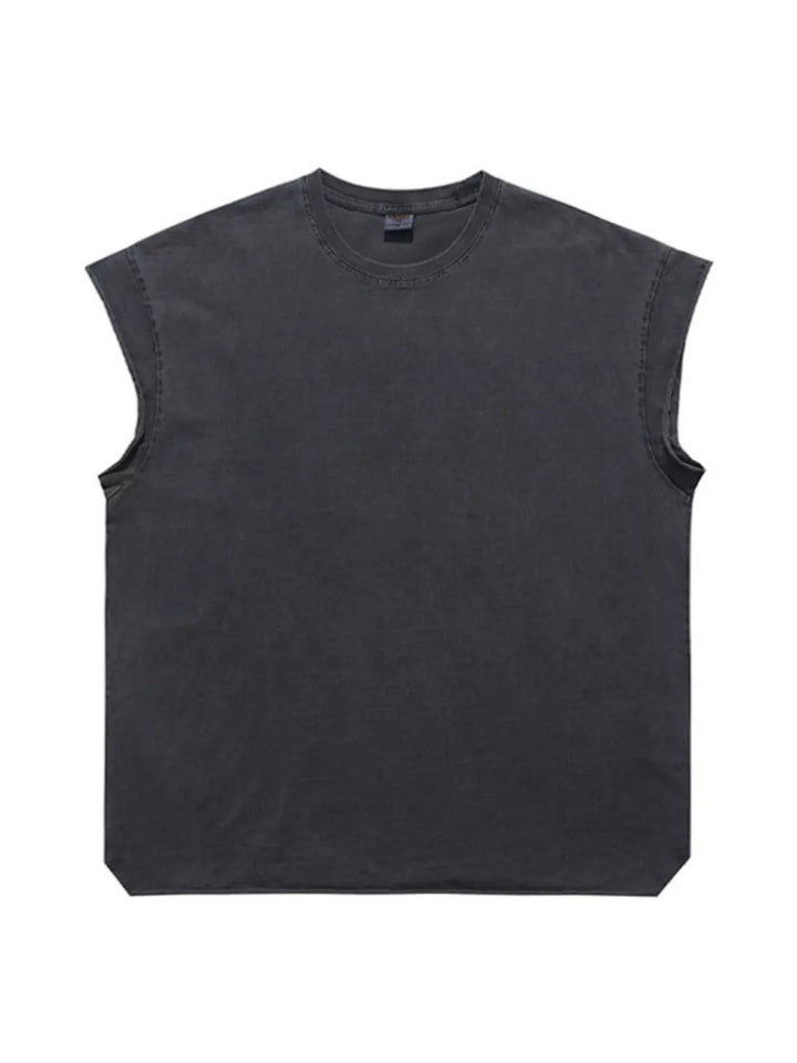 Men's Washed Round Neck Tank