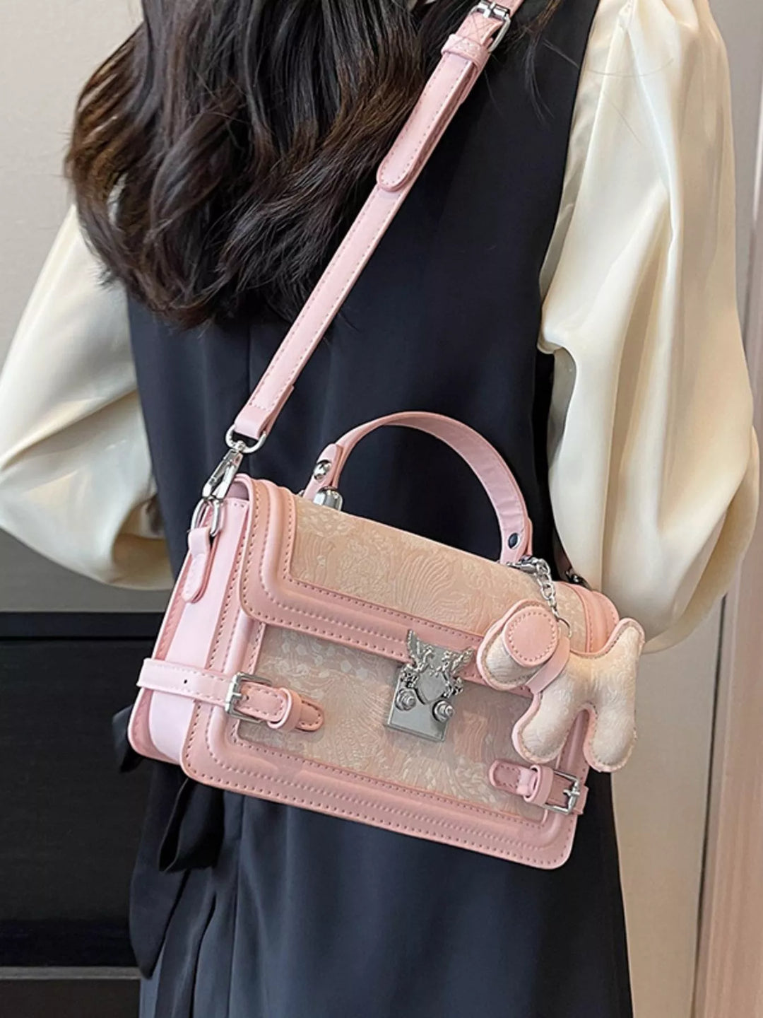 Adjustable Strap Flap Crossbody Bag