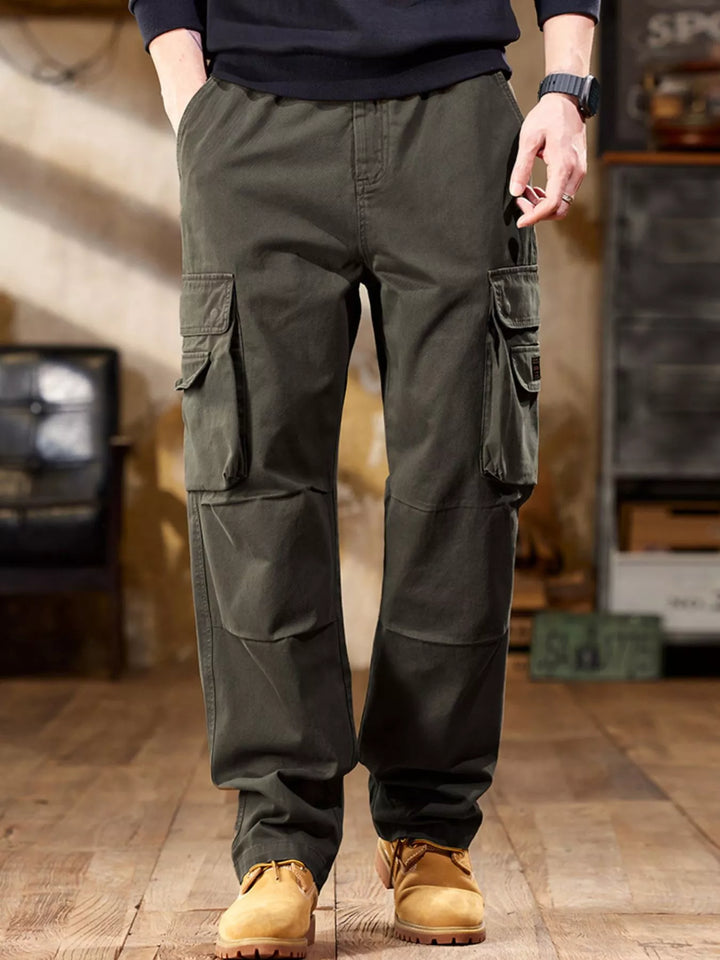Men's Full Size Elastic Waist Cargo Pants Plus Size