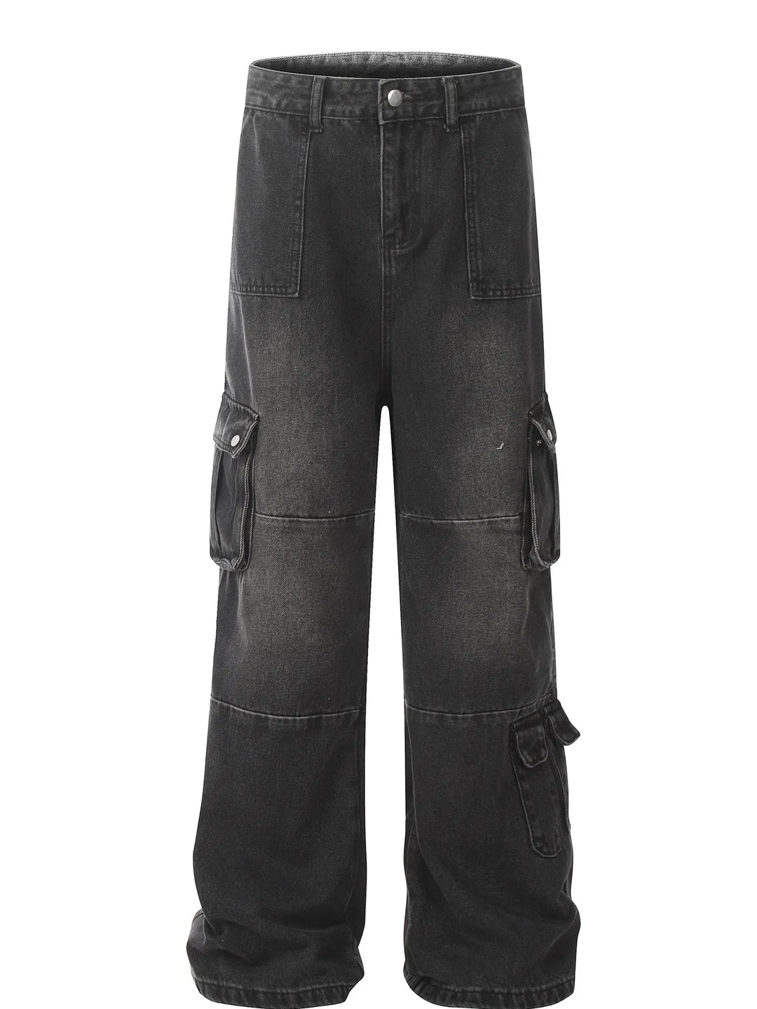 Men's Vintage Washed Cargo Denim Jeans