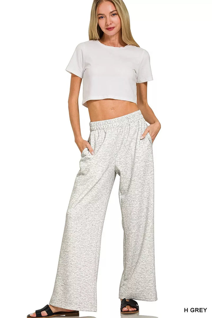 Zenana Scuba Side Slit Top and Pants Set