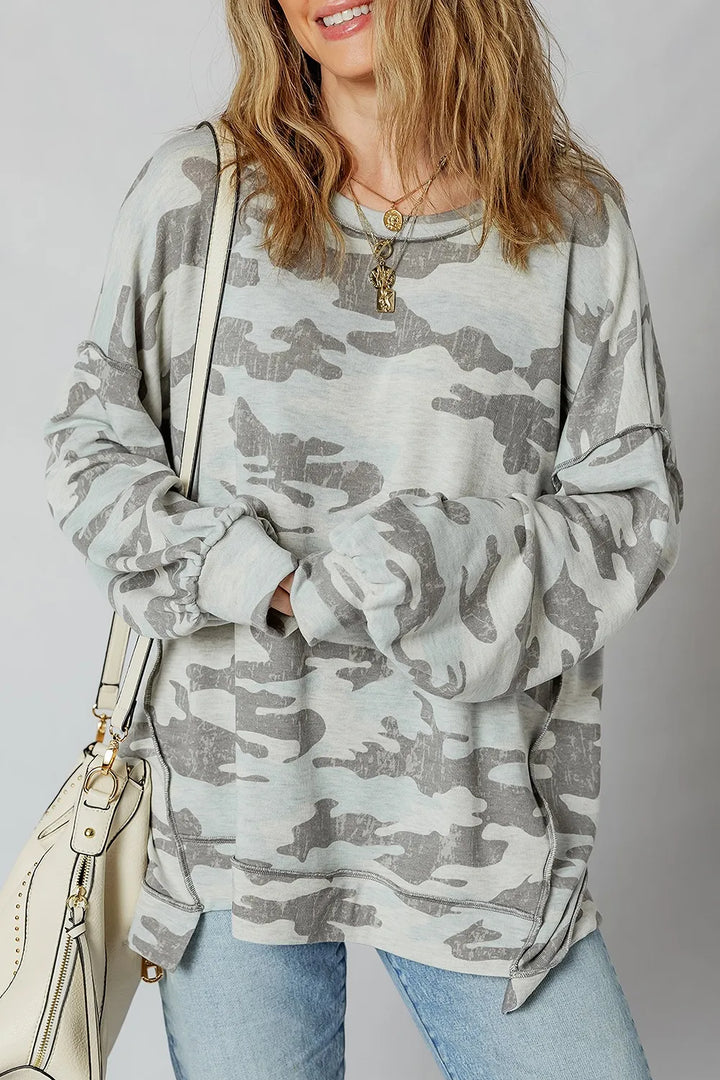 Camouflage Long Sleeve Sweatshirt