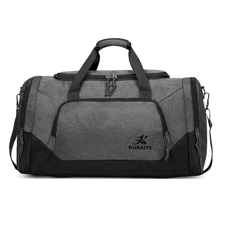 Multifunctional Solid-color Gym Bag With Large Capacity And Dry-wet Separation
