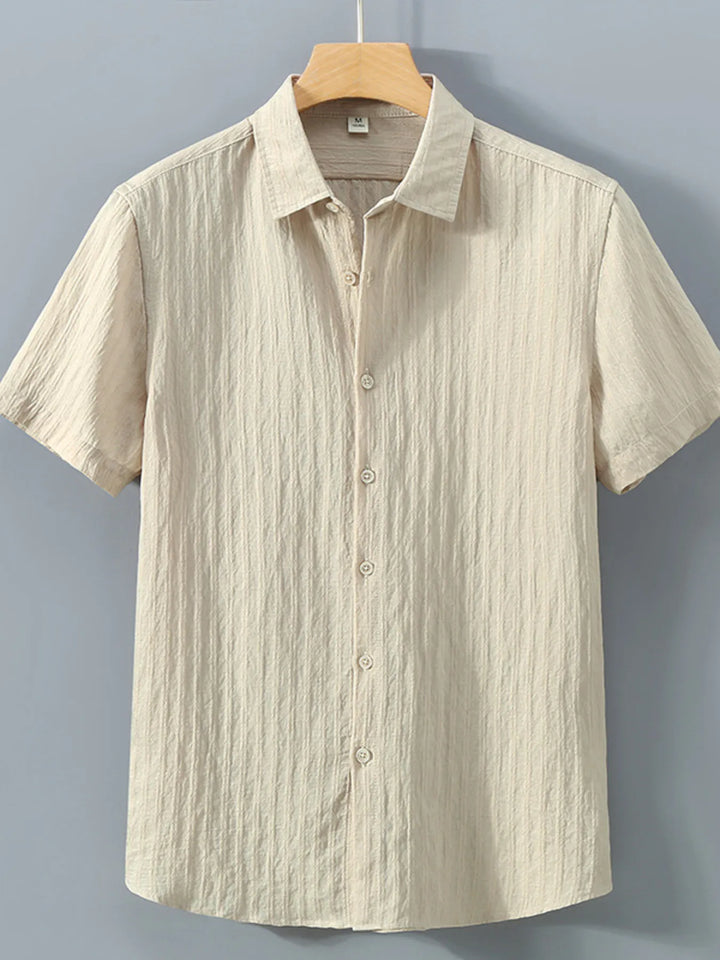 Men's Plus Size Button Up Short Sleeve Shirt