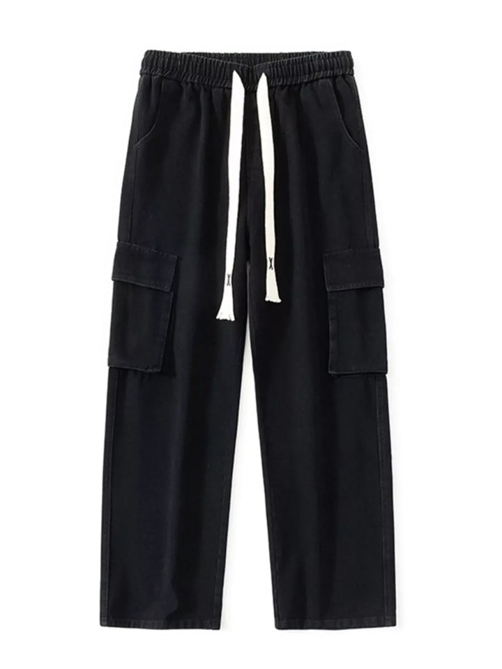 Men's Full Size Wide Leg Cargo Jeans Plus Size