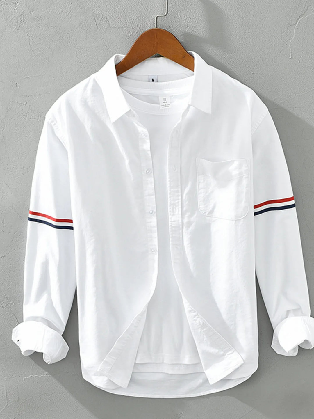 Men's Plus Size Long Sleeve Button-Up Shirt