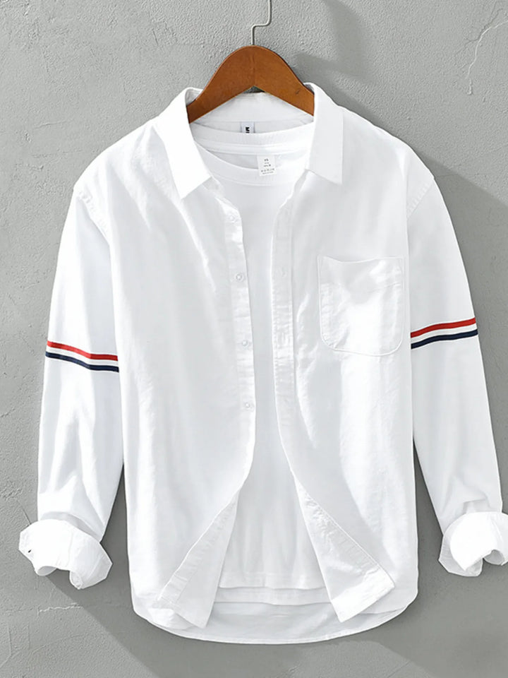 Men's Plus Size Long Sleeve Button-Up Shirt