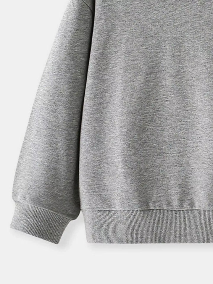 Children's Casual Solid Color Crew Neck Sweatshirt