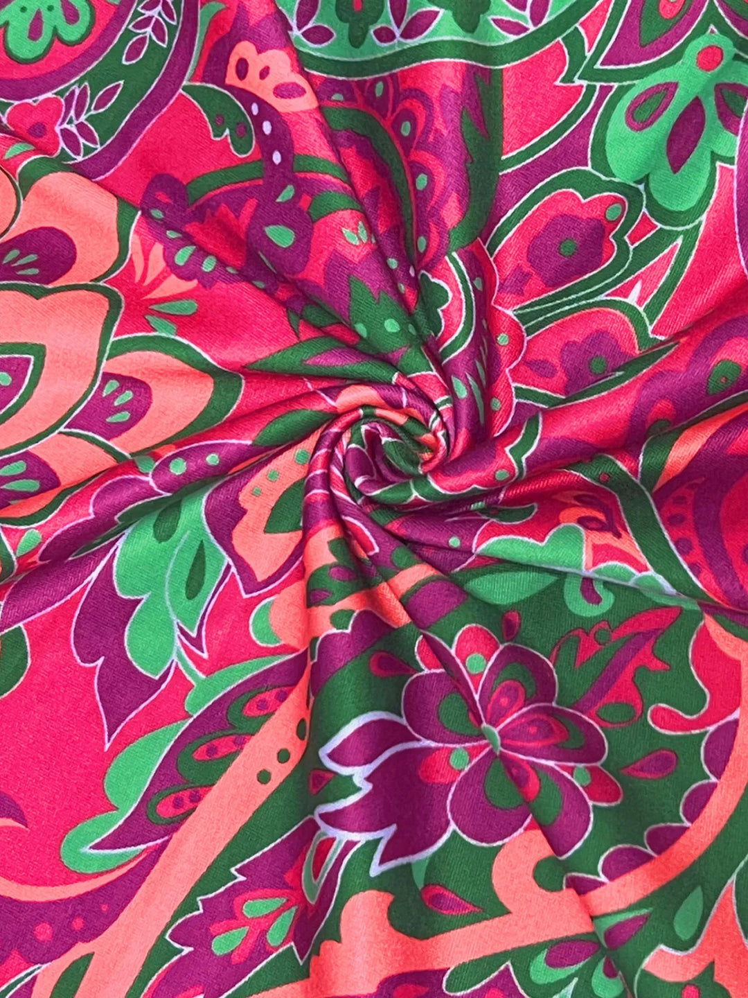 Paisley Print Ruffle Sleeve Mini Dress