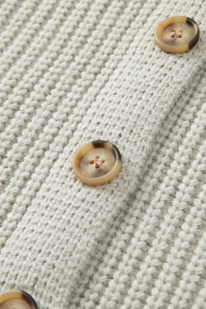 Chunky Knit Button-Down Cardigan