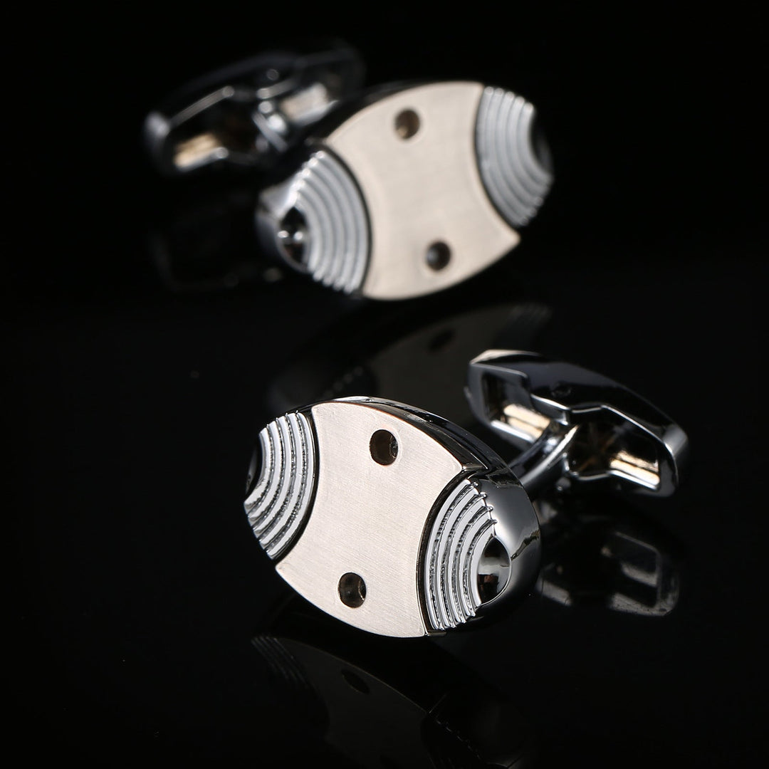 Industrial Revolution Series French Fish Shape Men's Cufflinks