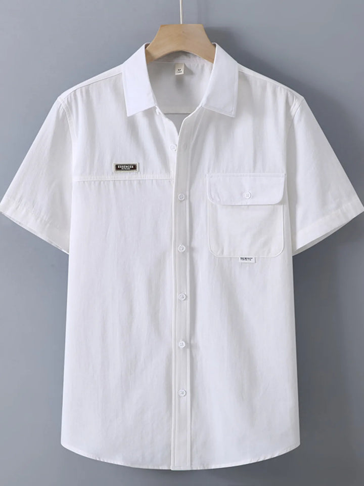 Men's Plus Size Button Up Short Sleeve Shirt