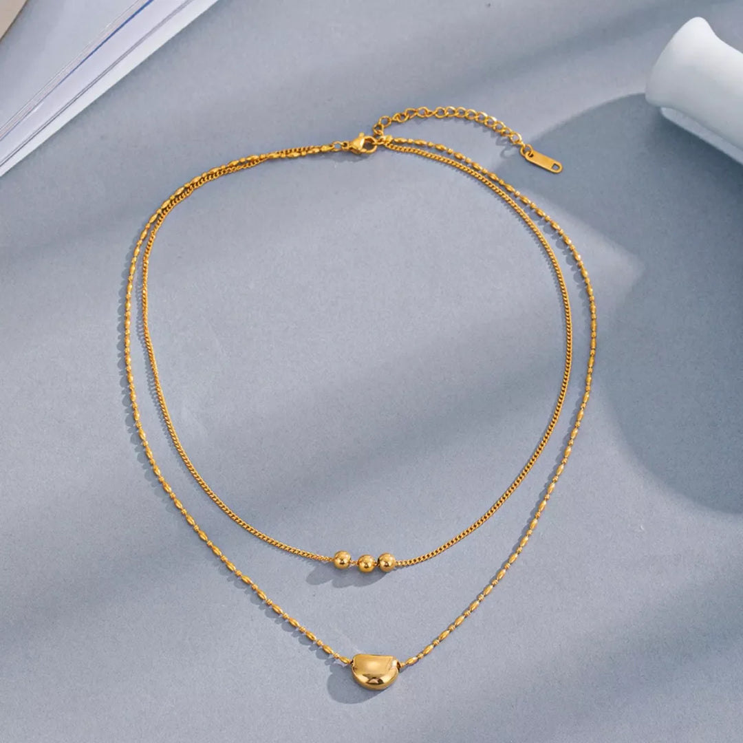 18K Gold-Plated Double Layered Necklace