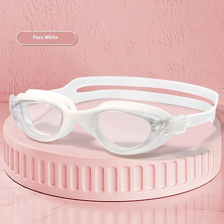 Plain Light Swimming Glasses HD Anti-fog Waterproof Professional Comfortable Big Frame Not Tight