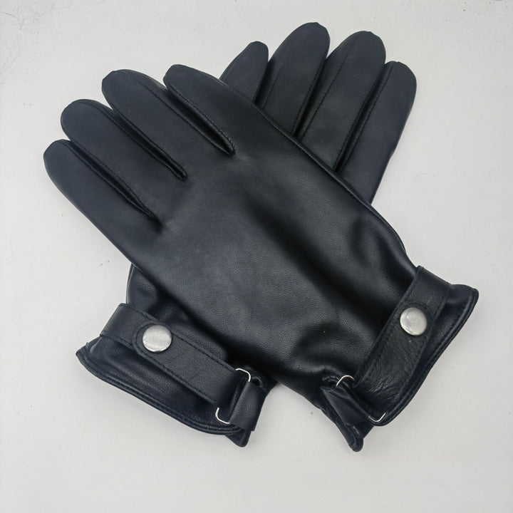 Mens Simple Stylish Waterproof Leather Gloves For Outdoor Cycling