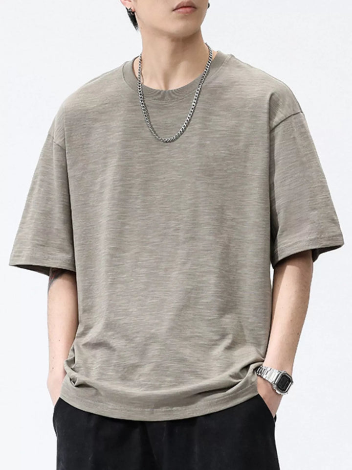 Men's Plus Size Round Neck Half Sleeve T-Shirt