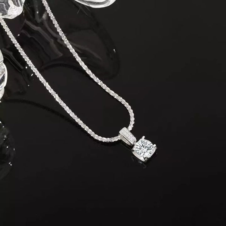 1 Carat 925 Sterling Silver Moissanite Necklace
