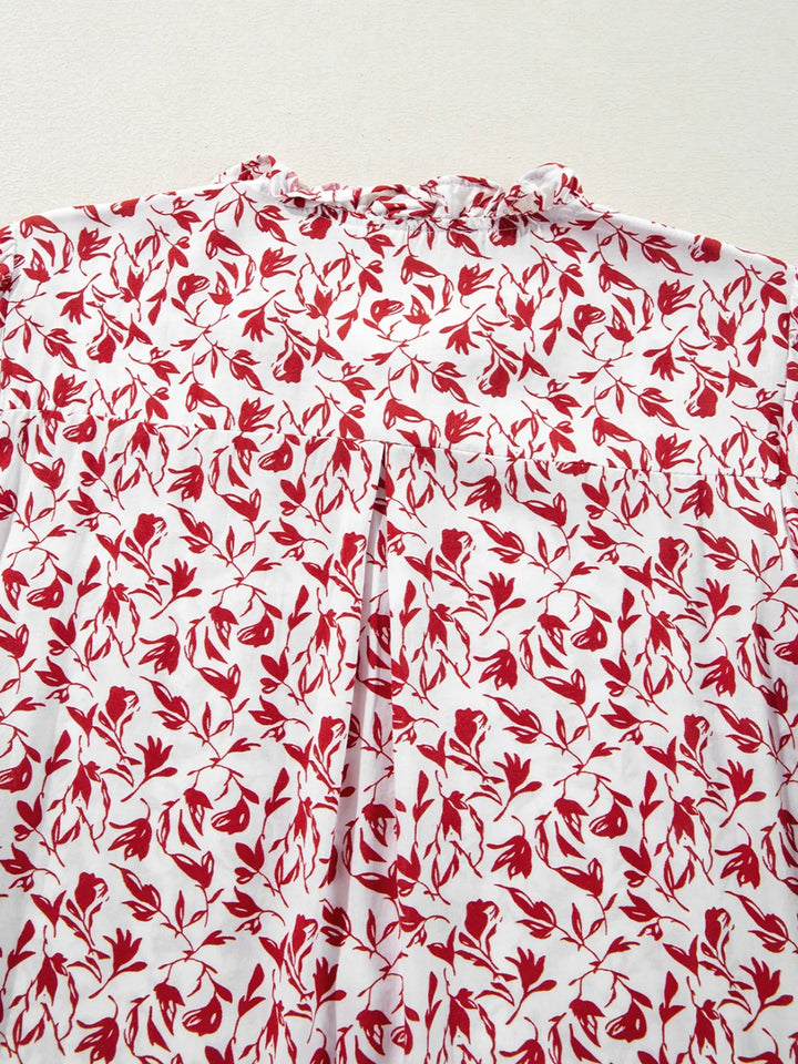 Floral Button Down Long Sleeve Shirt