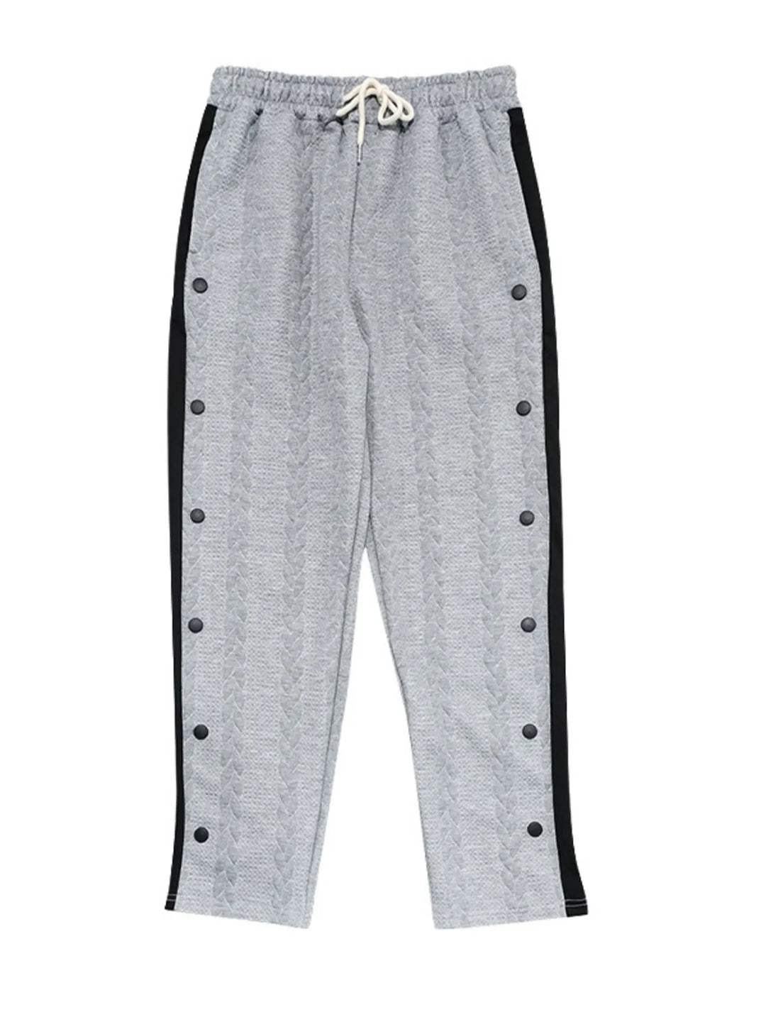 Men's Full Size Textured Drawstring Pants Plus Size