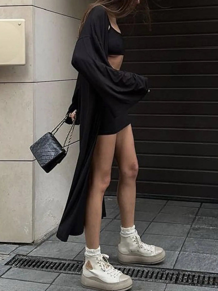 Cami Shorts and Open Front Cardigan Three Piece Set