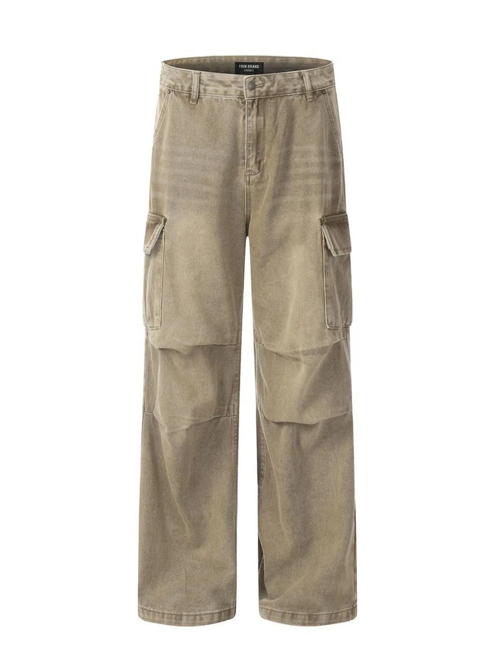 Men's Vintage Washed Cargo Jeans