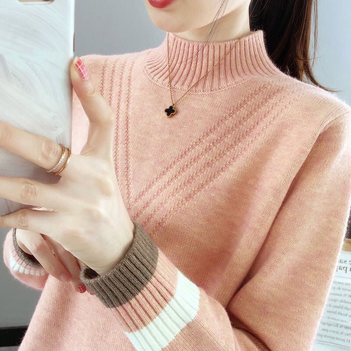 Womens Half-Turtleneck Sweater Base Layer Top For Layering