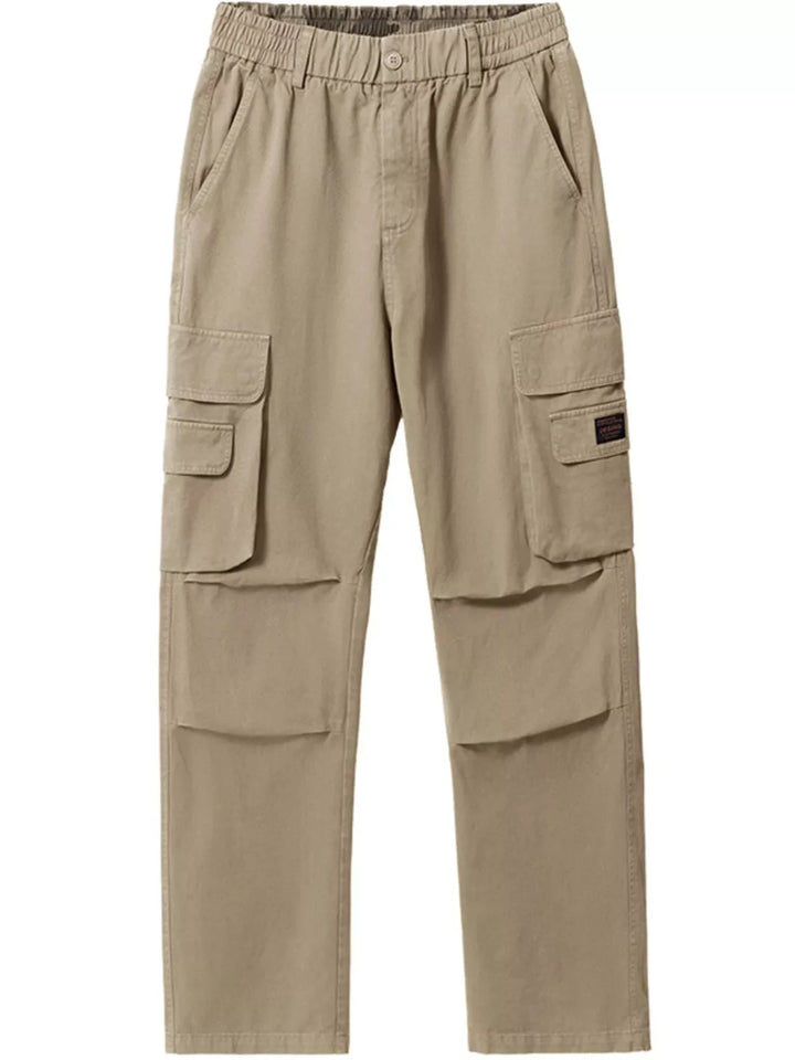 Men's Full Size Elastic Waist Cargo Pants Plus Size