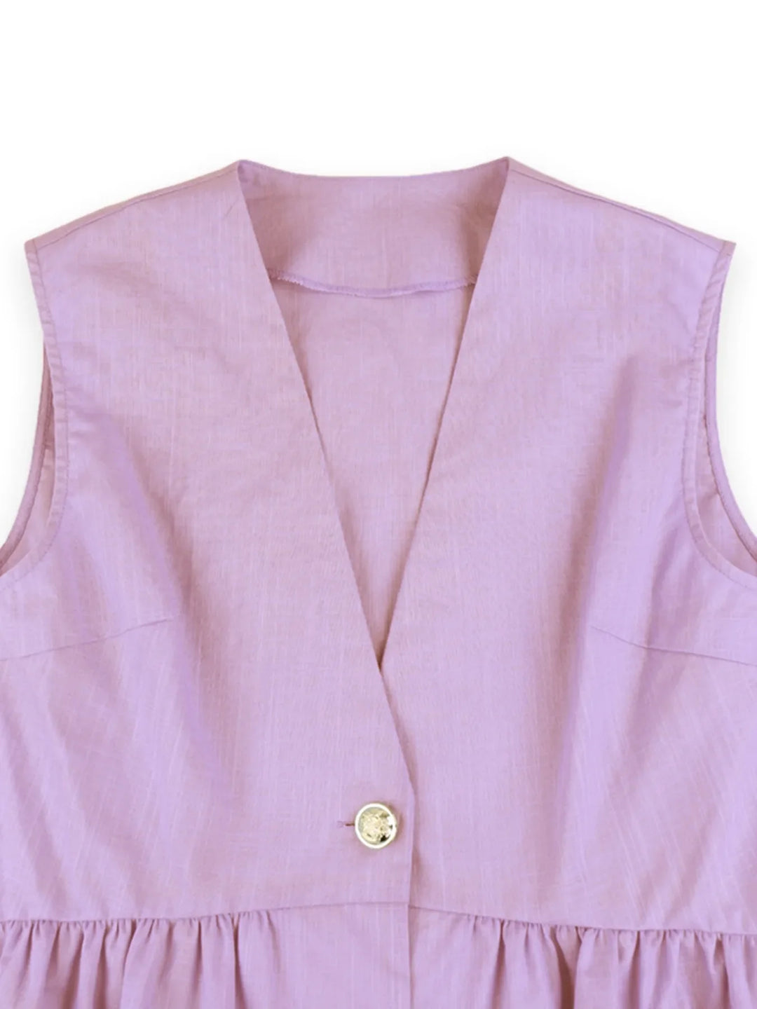 Button Down Peplum Vest and Pants Set