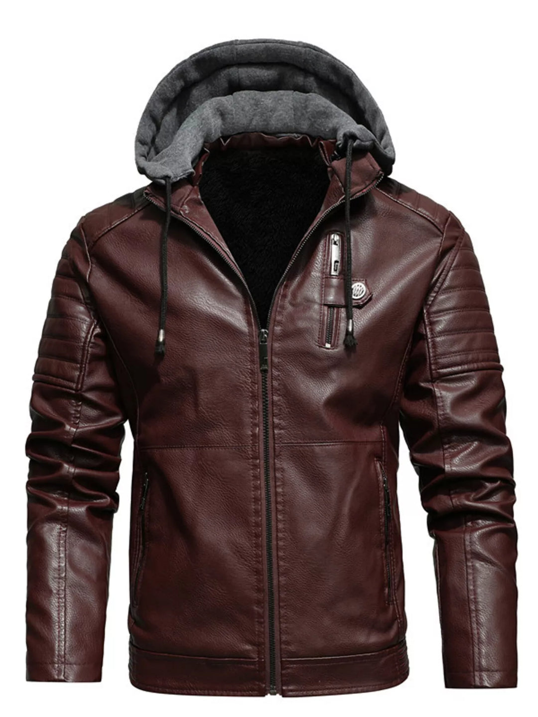 Men's Plus Size Hooded Zip Up Winter Jacket