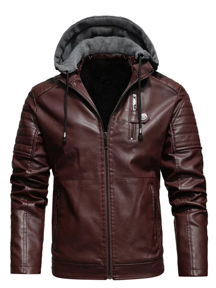 Men's Plus Size Hooded Zip Up Winter Jacket