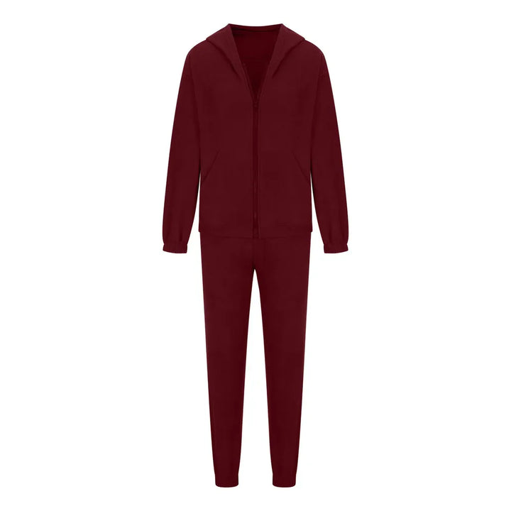 Zip Up Long Sleeve Hoodie and Joggers Set