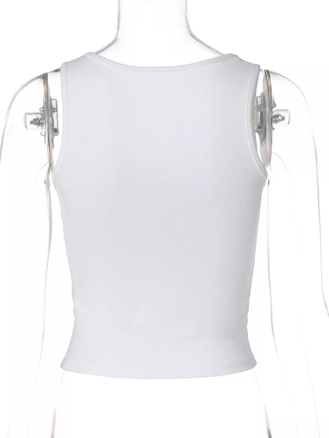 Bead Embellished Square Neck Tank