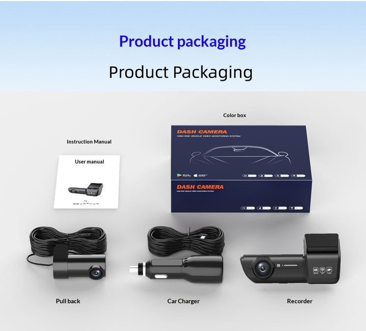 HD WiFi Dash Cam For Cars, High Definition Vehicle DVR Recorder