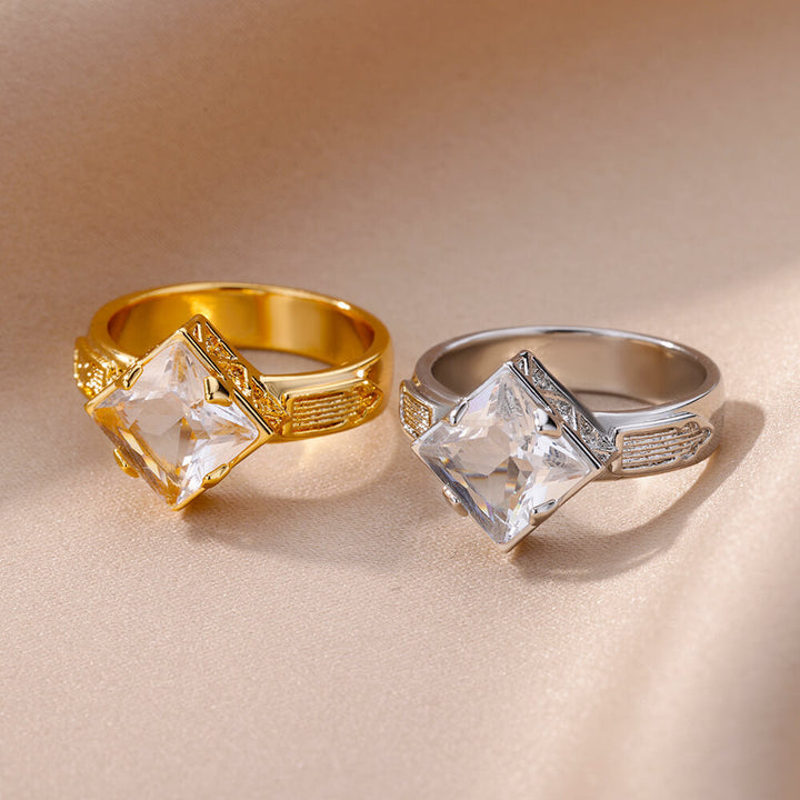 Zircon Niche Fashion, Heart-shaped Ring, Light Luxury Jewelry