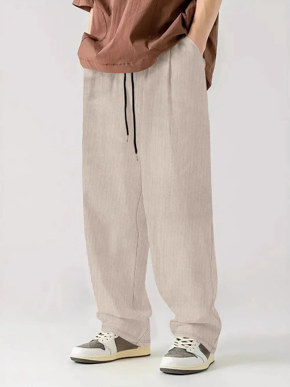 Men's Full Size Drawstring Wide Leg Pants Plus Size