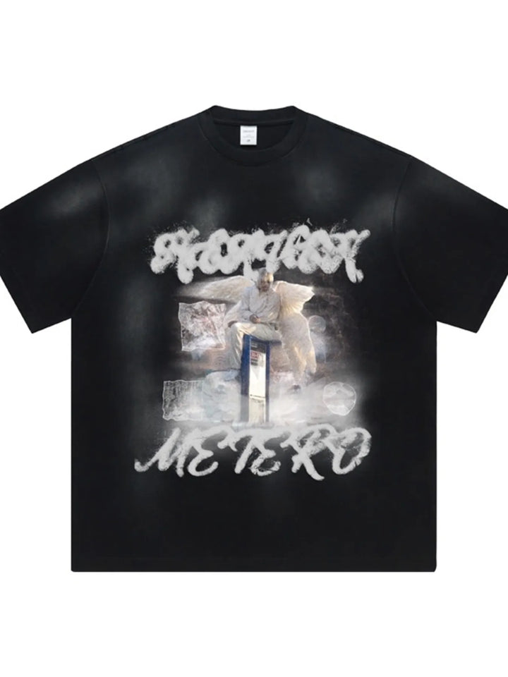 Men's Graphic Round Neck Short Sleeve T-Shirt