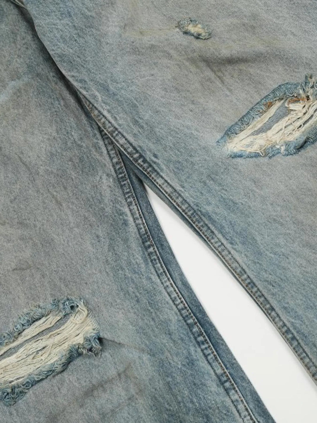 Men's Distressed Wide Leg Jeans