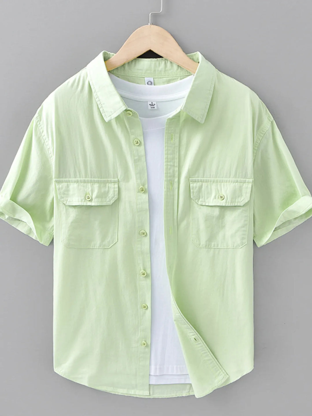 Men's Plus Size Button Up Short Sleeve Shirt