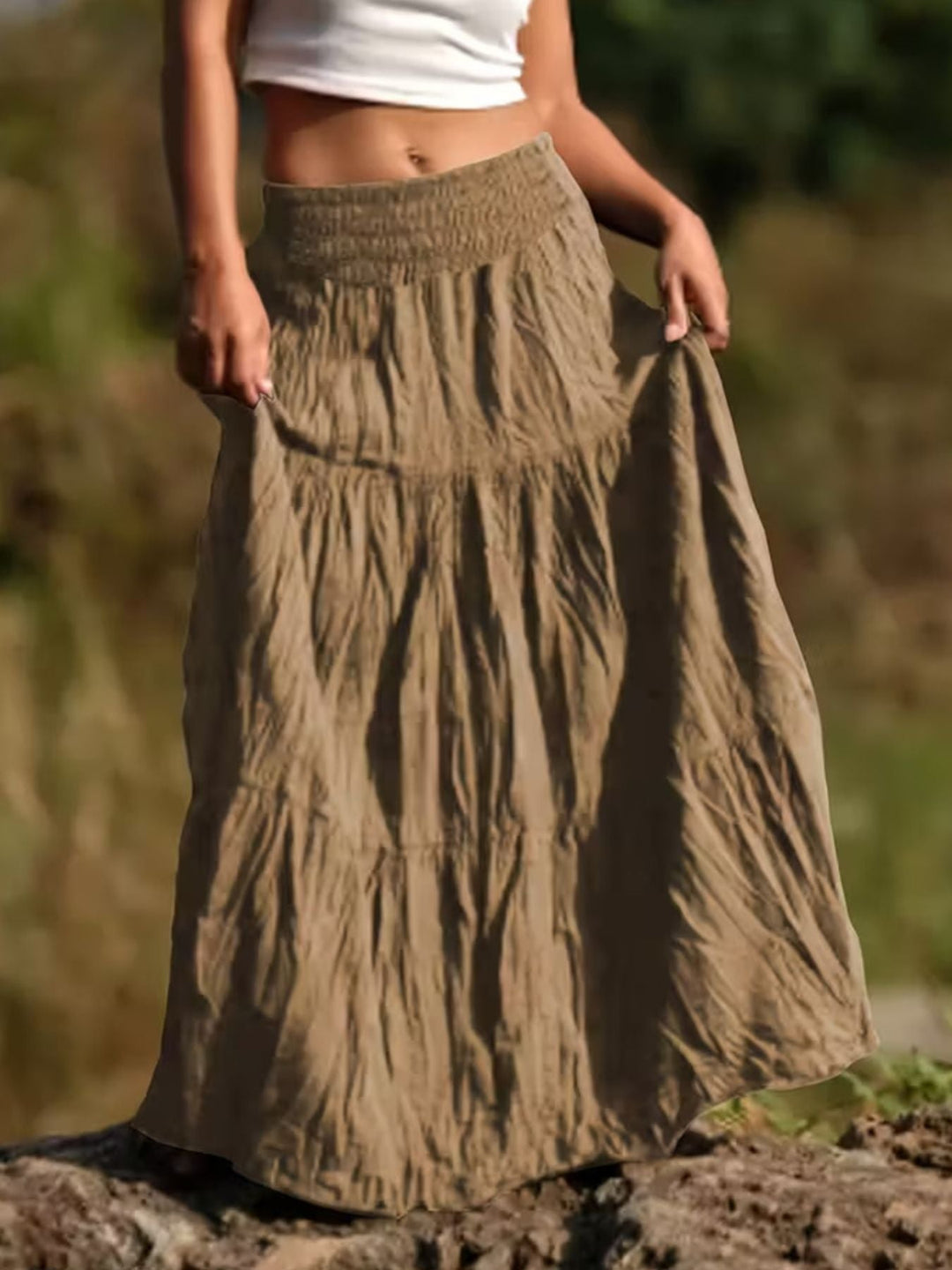 Tiered Maxi Skirt
