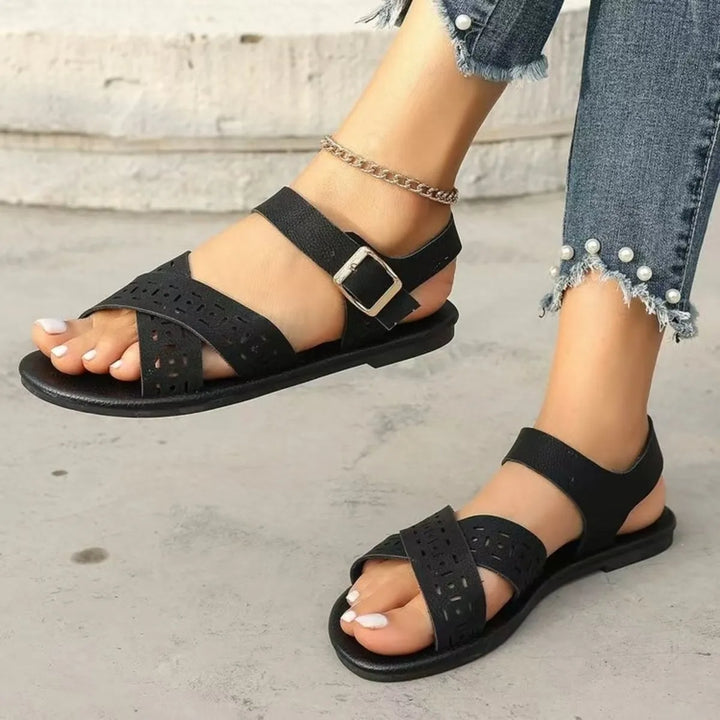 Crisscross Strap Flats Sandals